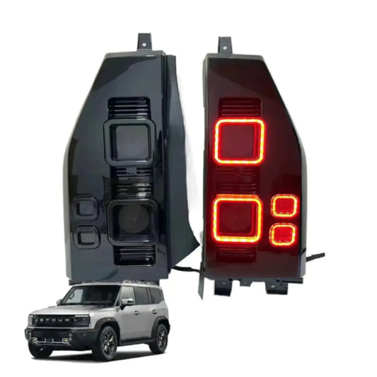Jetour T2 2025+ Premium Defender Style Smoked Black LED Taillights