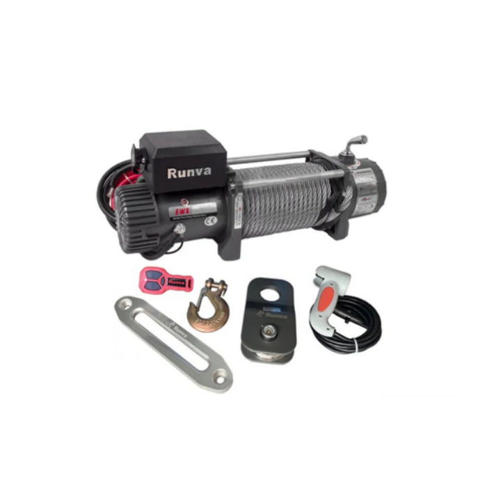 Runva RW3500 12V Series Winch (3,500lbs/1,588kg) - Steel Or Synthetic Cable