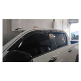 Toyota Hilux GD6 / Travo 2026 Weather Guards (2016 - 2026) Double Cab Gloss Black