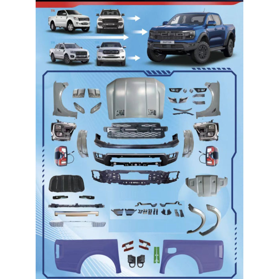 Ford Ranger T6/T7/T8 2012-2022 To T9 2023 Raptor Conversion Kit