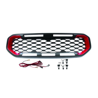 Ford Ranger T8 2020-2022 LED Light Up Grille Black and Red