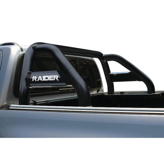 Toyota Hilux 2024+ Black Stainless Steel Roll Bar with Side Tubes - fits D/Cab, X/Cab & S/Cab