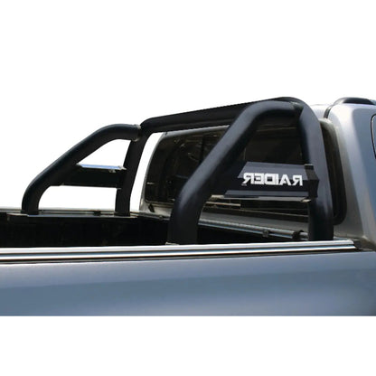 Toyota Hilux 2024+ Black Stainless Steel Roll Bar with Side Tubes - fits D/Cab, X/Cab & S/Cab