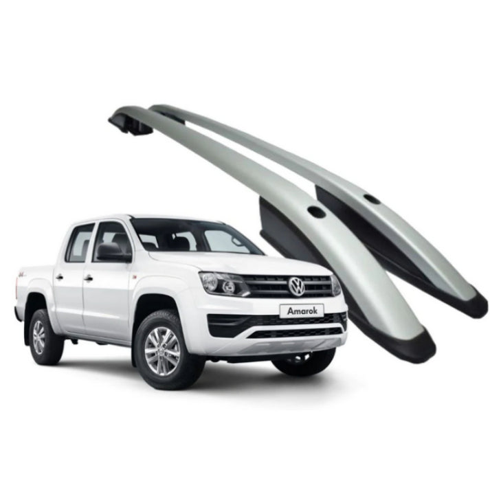 VW Amarok 2010+ Roof Rails Screw On Silver