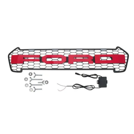 Ford Ranger 2015+ Simple Type Red Logo Grille LED