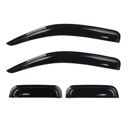 Toyota Hilux Club Cab 2012+ Gloss Black Windshields 4 piece set