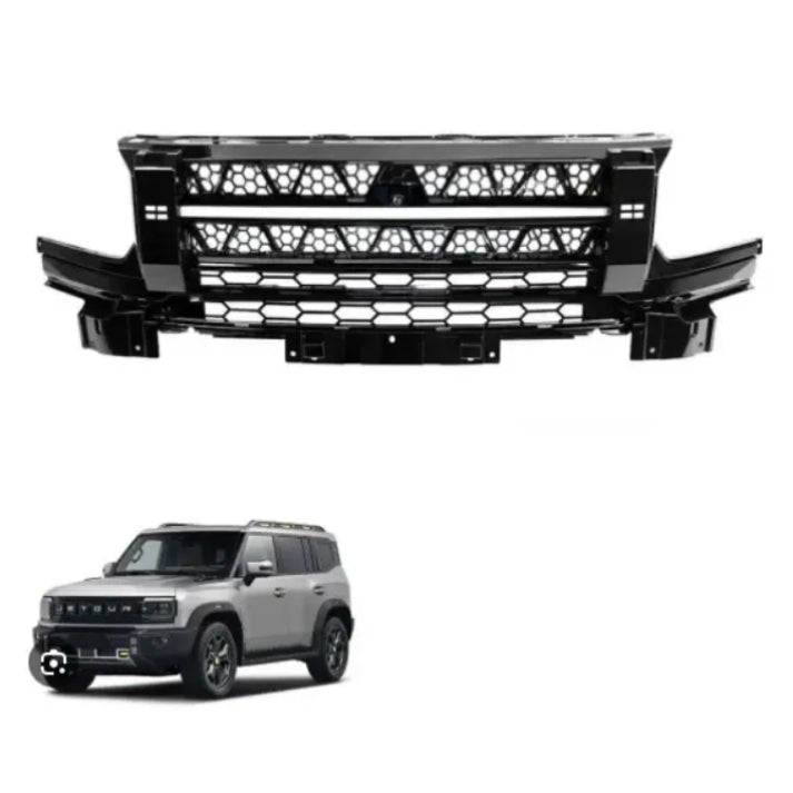 Jetour T2 2025+ LED Light bar Design Black Gloss Grill