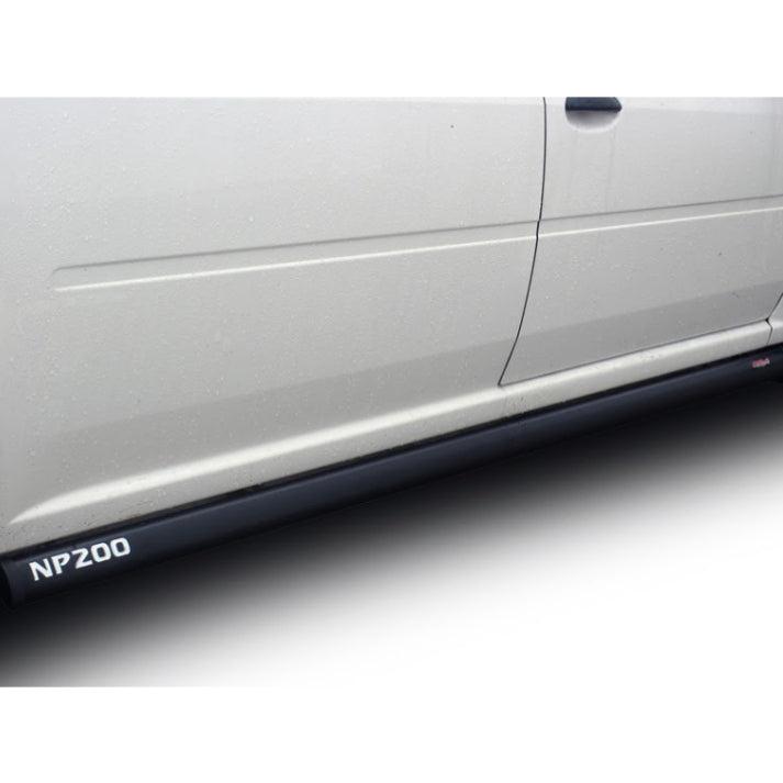 Nissan NP200 2014+ Side Steps - Black Coated Stainless Steel