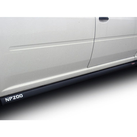 Nissan NP200 2014+ Side Steps - Black Coated Stainless Steel