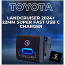 Toyota Land Cruiser Super Fast USB C Charger22mm