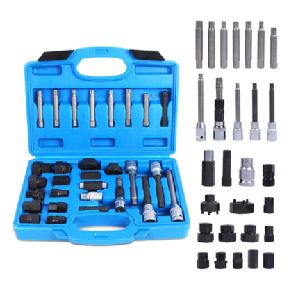 30 Piece Alternator Freewheel Pulley Removal Tool Set