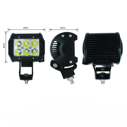 Ditch Light 6 LED Spot Lamp Bar - 18 Watt - 1260 Lumens