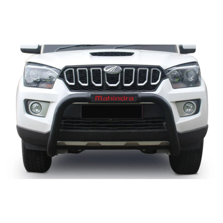 Mahindra PickUp 2018+ Black Coated Stainless Steel Nudge Bar with PI Cover - PDC Compatible