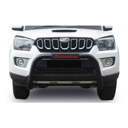 Mahindra PickUp 2018+ Black Coated Stainless Steel Nudge Bar with PI Cover - PDC Compatible