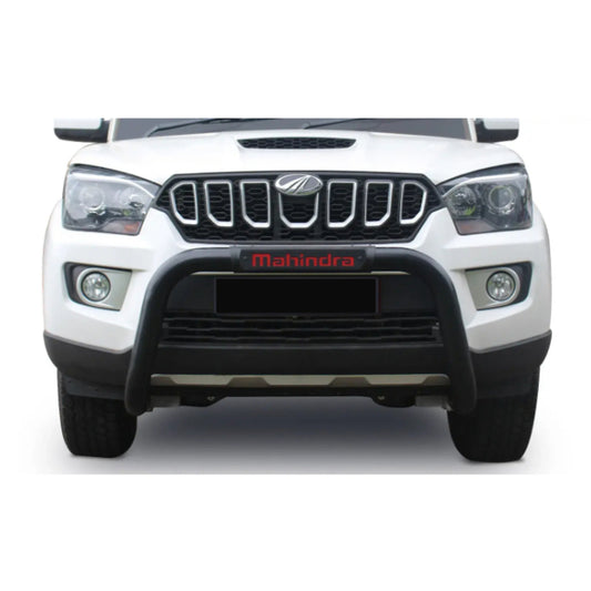 Mahindra PickUp 2018+ Black Coated Stainless Steel Nudge Bar with PI Cover - PDC Compatible