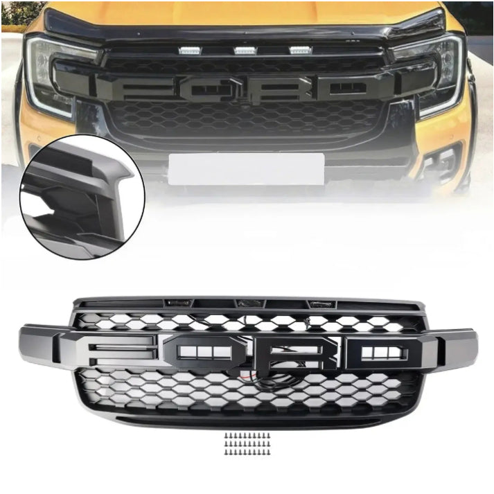 Ford Ranger 2023+ White LED Grille Complete