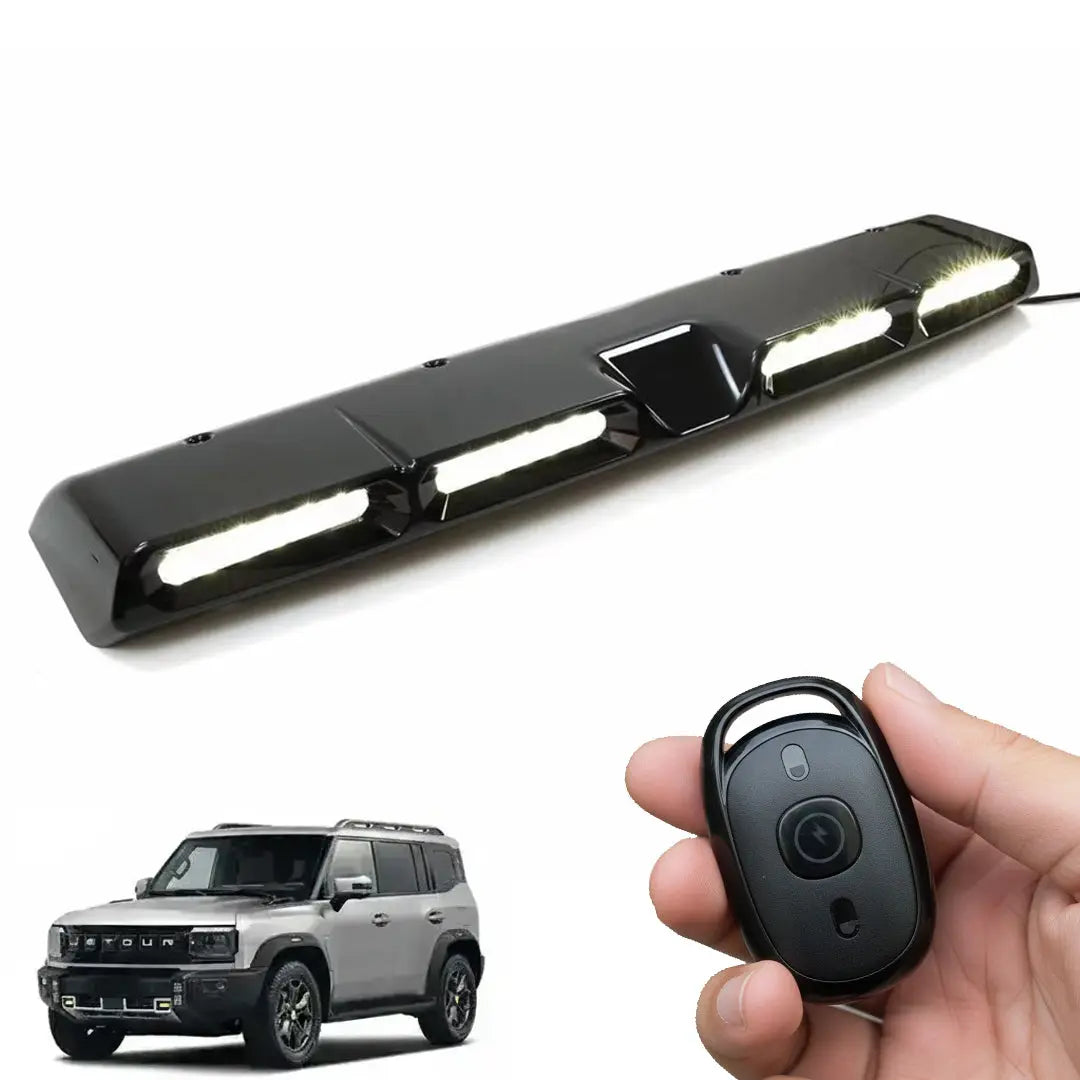 Jetour T2 2025+ Urban Series Gloss Black 4-Pod LED Roof Light With Remote