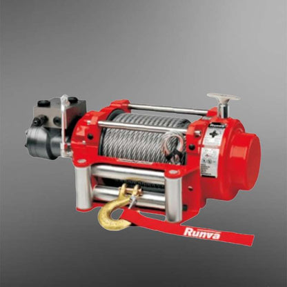 Runva Winch 10,000lbs Hydraulic with Steel Cable (4,536kg) Heavy Duty Recovery Winch