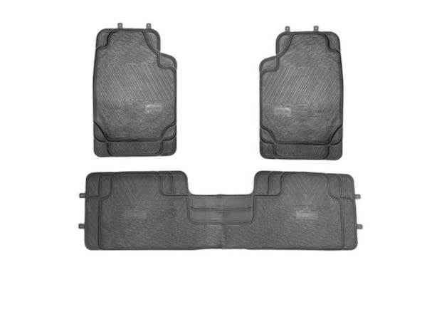 Car Mat Set Black 3 pieces Pvc