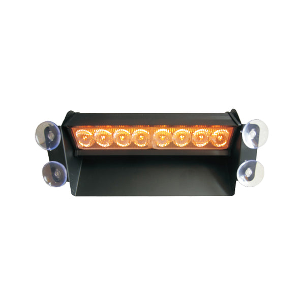 STROBE LIGHT FOR DASHBOARD MOUNT YELLOW(ORANGE) 8LED(PC)