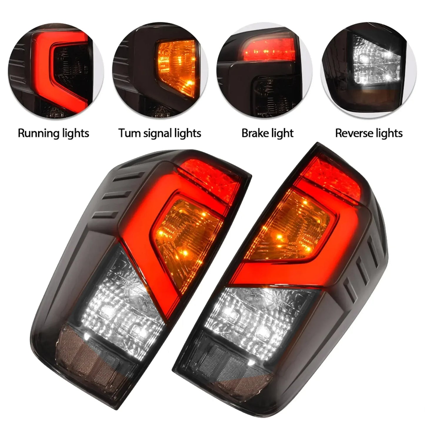 Nissan Navara 2021+ Smoked Tail Light Set - 2pcs