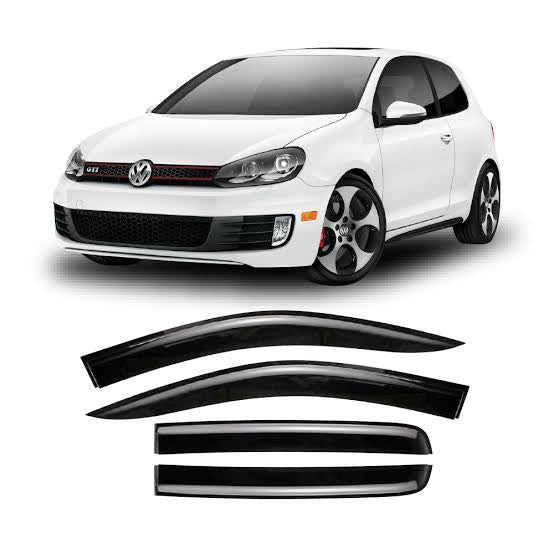 VW Golf 6 Windshields Set 4pcs Matt Black