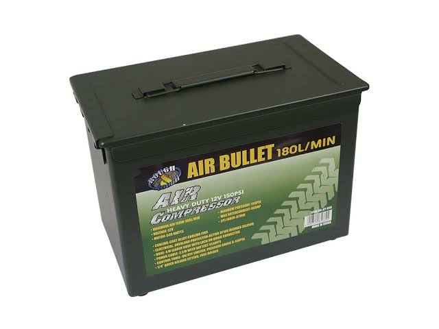 Compressor 12v in ammo case 180lpm