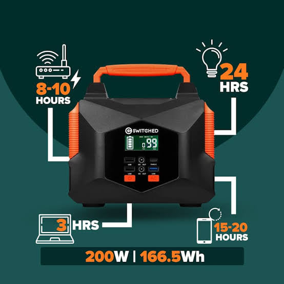 Switched 200W - Portable Power Station - (166.5Wh)