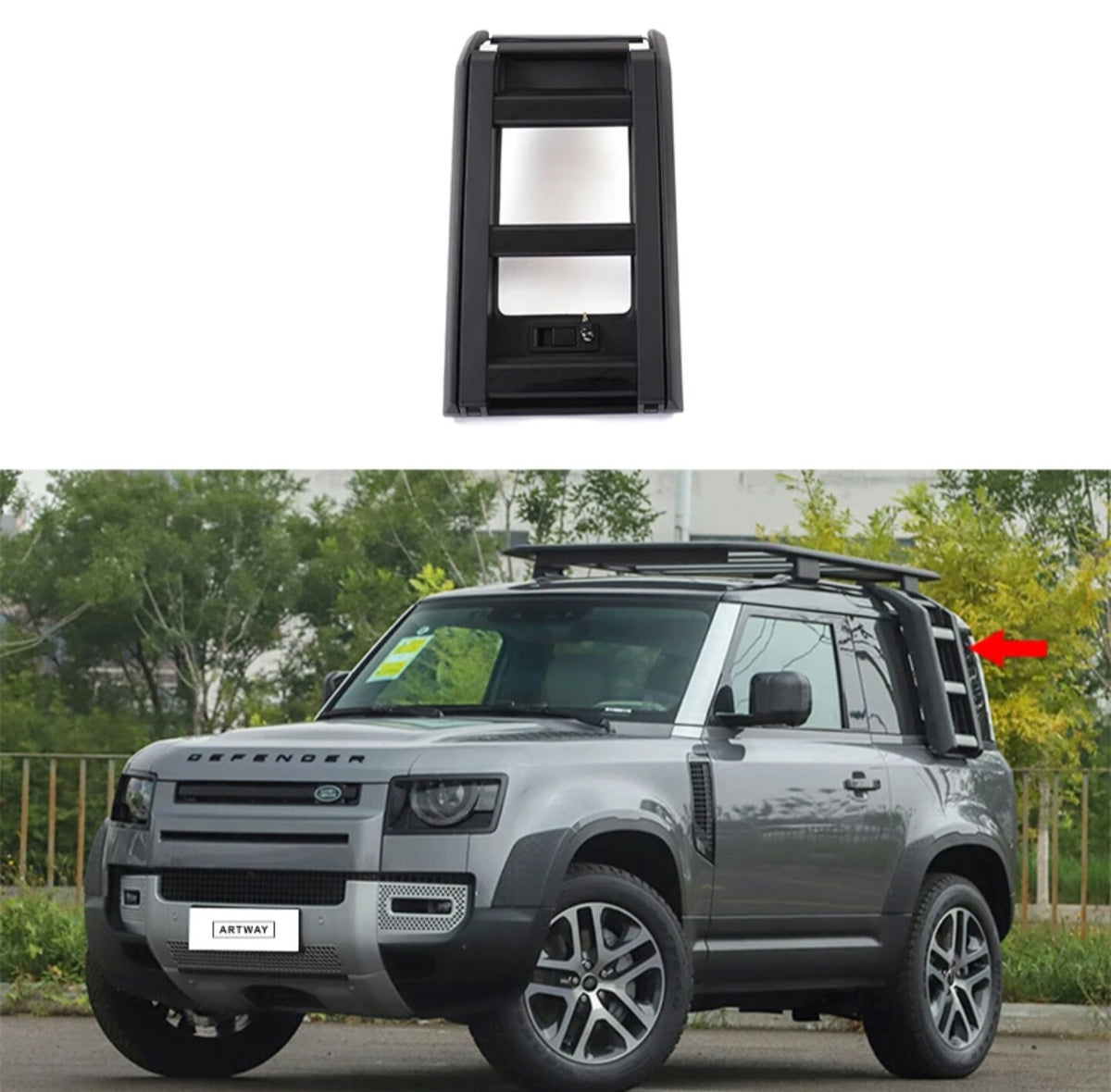 Landrover Defender 2020+ Side Ladder Black