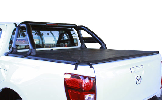 Mazda BT-50 2021+ Double Cab Black Coated Stainless Steel Sportsbar with side tubes