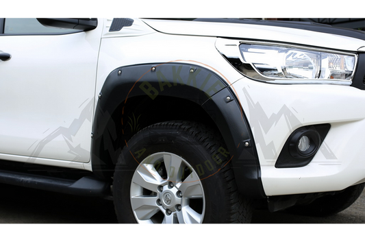 Toyota Hilux Revo 2020+ V7 Fender Flares with Studs - Orange Peel, Matte Black