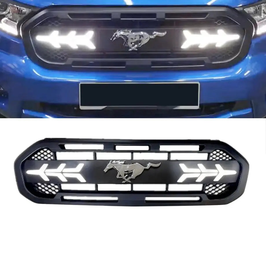 Ford Ranger XLT T8 2018+ LED Light Up Grille with Mustang Logo – The ...