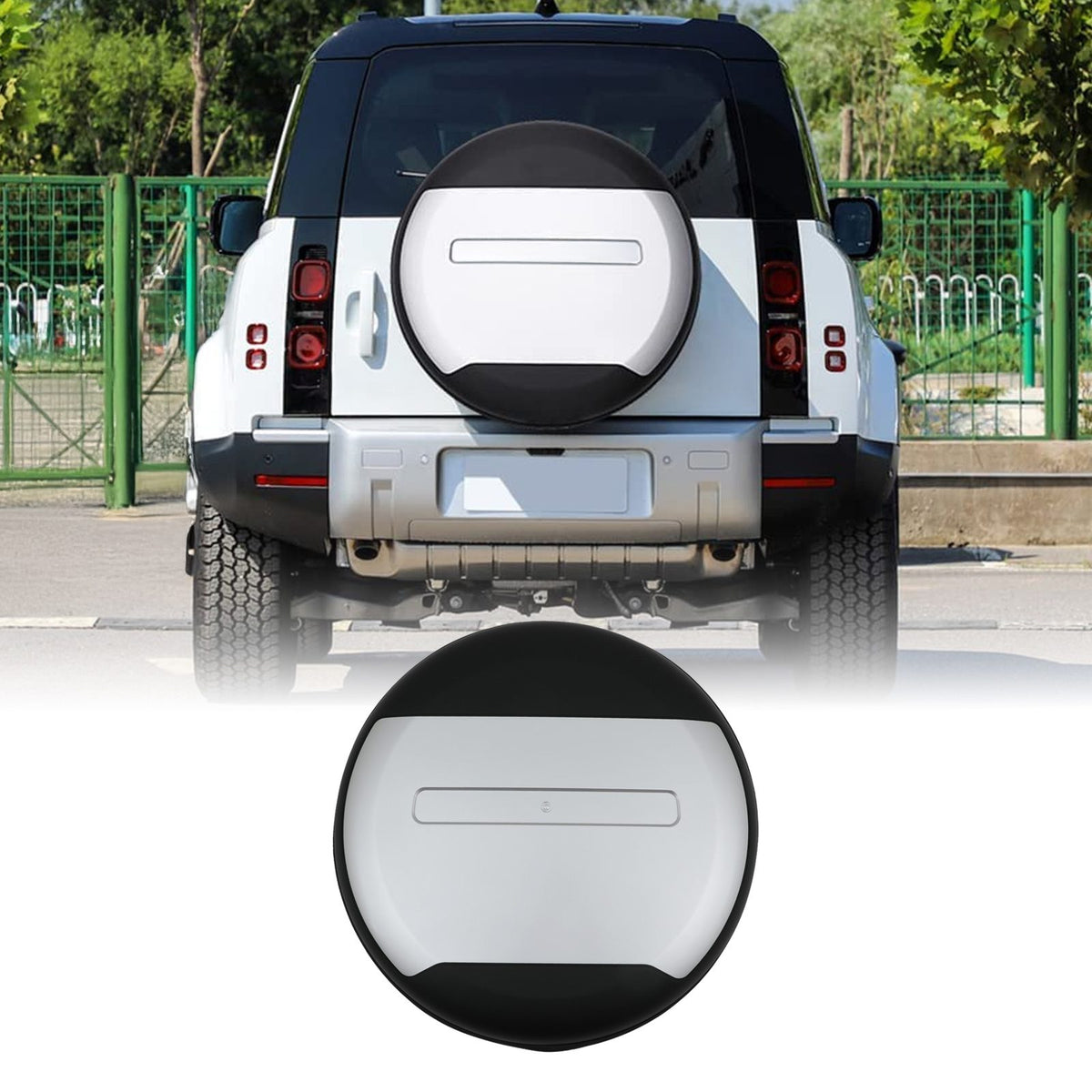 Landrover Defender 2020+ Spare Wheel Cover Silver
