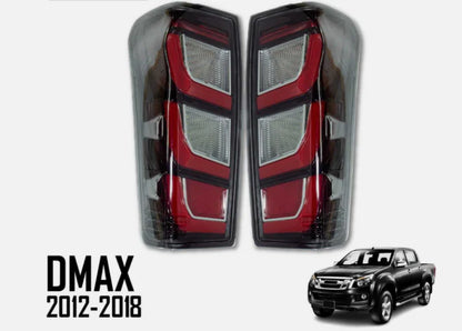 Isuzu D-Max Gen 6 2012-2018 Tail Light LED Set (Gen 7 Look 2024) Smoke