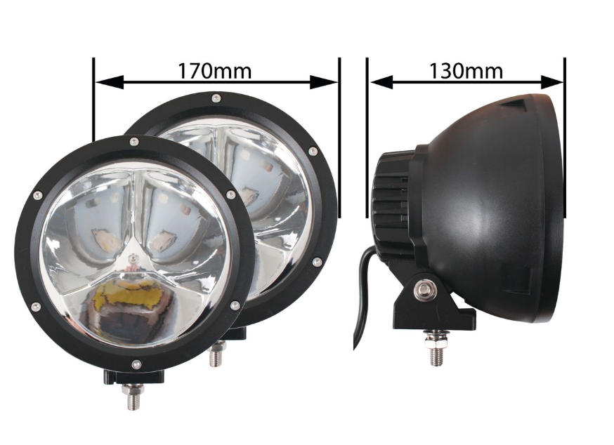 7-Inch LED Spot Lamp Set - 4600 Lumen (45 Watt)