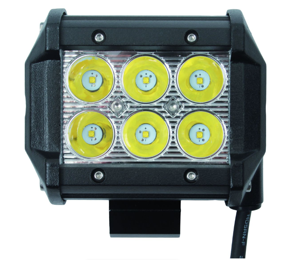 Ditch Light 6 LED Spot Lamp Bar - 18 Watt - 1260 Lumens