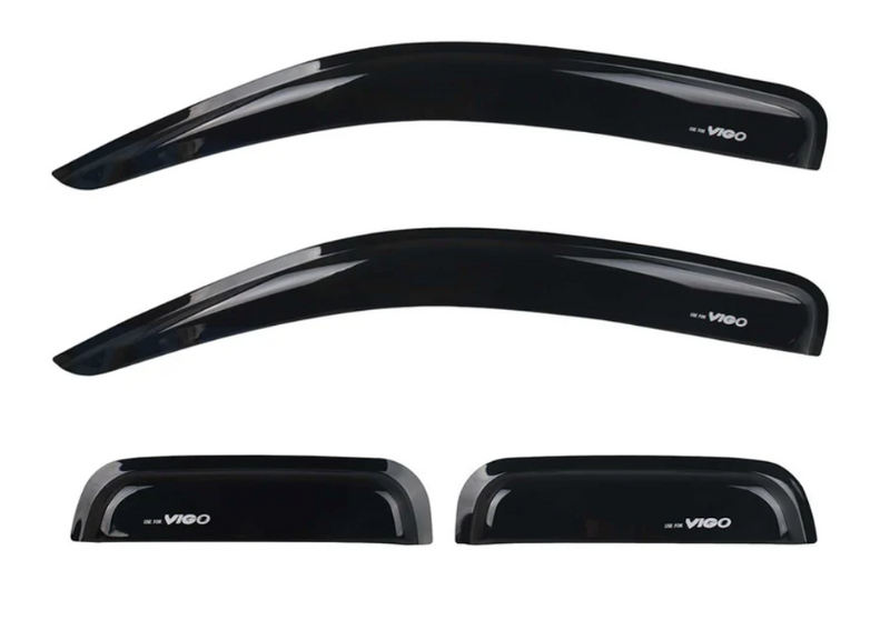 Toyota Hilux Club 2012+ Gloss Black Windshields 4 piece set