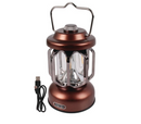 Vintage Lights Rechargeable Camping Lantern - 9 SMD (3.7 Volts/300 Lumen) - Brown