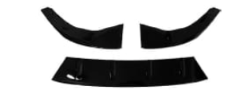VW Golf 8 GTI Front Spoiler Gloss Black