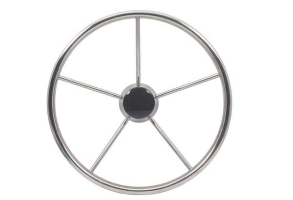 Marine Grade 316 Stainless Steel Steering Wheel for Boats - 330mm Diameter