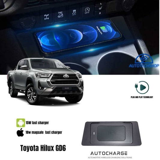 Toyota Hilux 2016+ Manual Wireless Charger Android/Apple