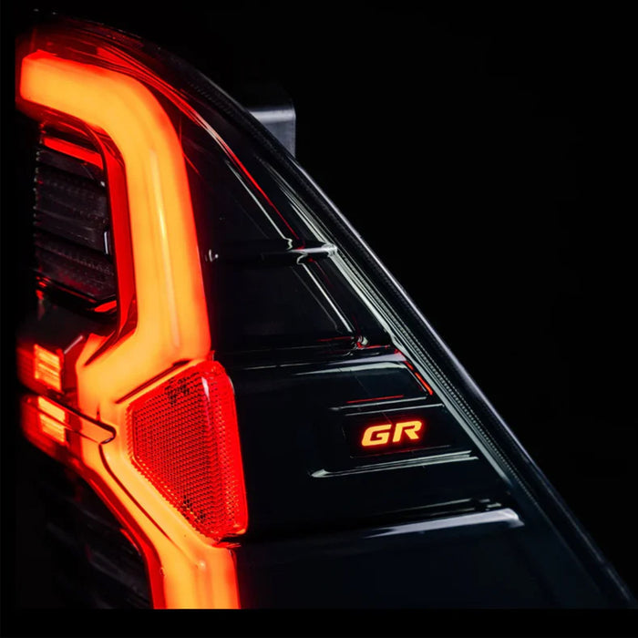 Toyota Hilux 2016+ Tail Lights Set Smoked With GR Logo
