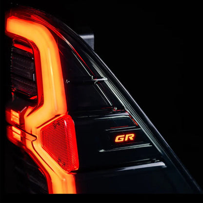 Toyota Hilux 2016+ Tail Lights Set Smoked With GR Logo