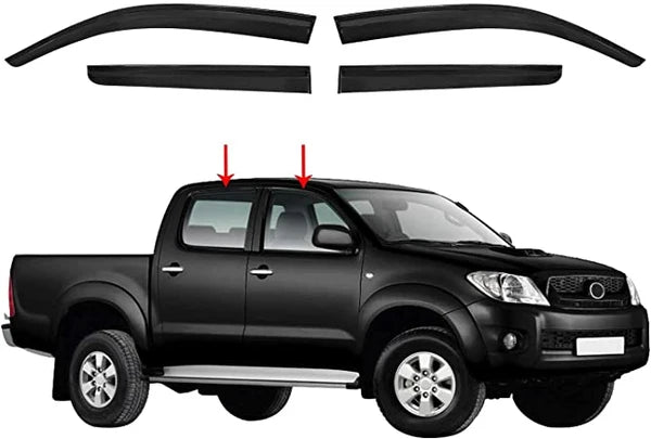 Toyota Hilux 2005-2015 Gloss Black Windshield Set