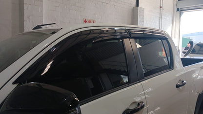 Toyota Hilux GD6 / Travo 2026 Weather Guards (2016 - 2026) Double Cab Gloss Black
