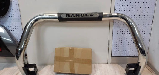 Ford Ranger T7 2016-2019 Nudge Bar Chrome With Plate