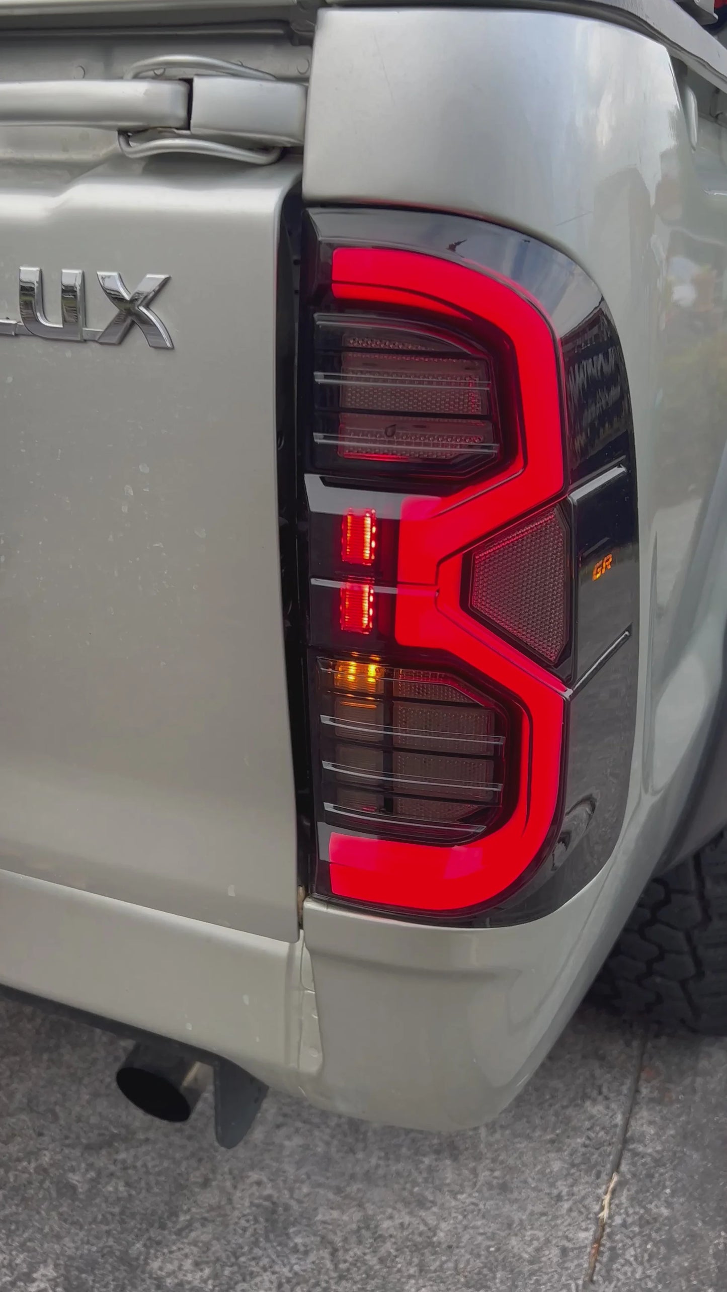 Toyota Hilux 2005-2015 Smoked GR Style Tail Lamp Set
