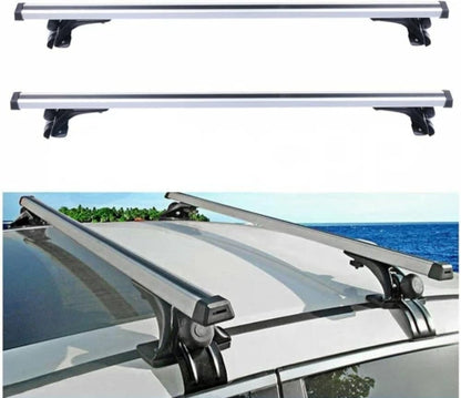 Universal Universal roof rack 120cm Roof Rack  (Silver, Aluminium)