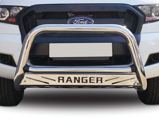 Ford Ranger T6 & T7 2012 - 2016 & T7 2016 Facelift to Current Nudge Bar Chrome