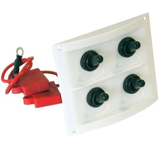 Switch Panel Waterproof White Plastic